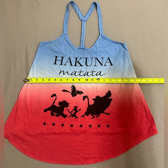 Disney Hakuna Matata Tank top tank sleeveless blue, white and red size XS - Picture 9 of 11